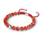 Pourpre | Argent | Bracelet macramé verre luciole
